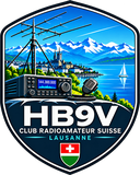 Logo HB9V, Club Radioamateur Suisse, Lausanne