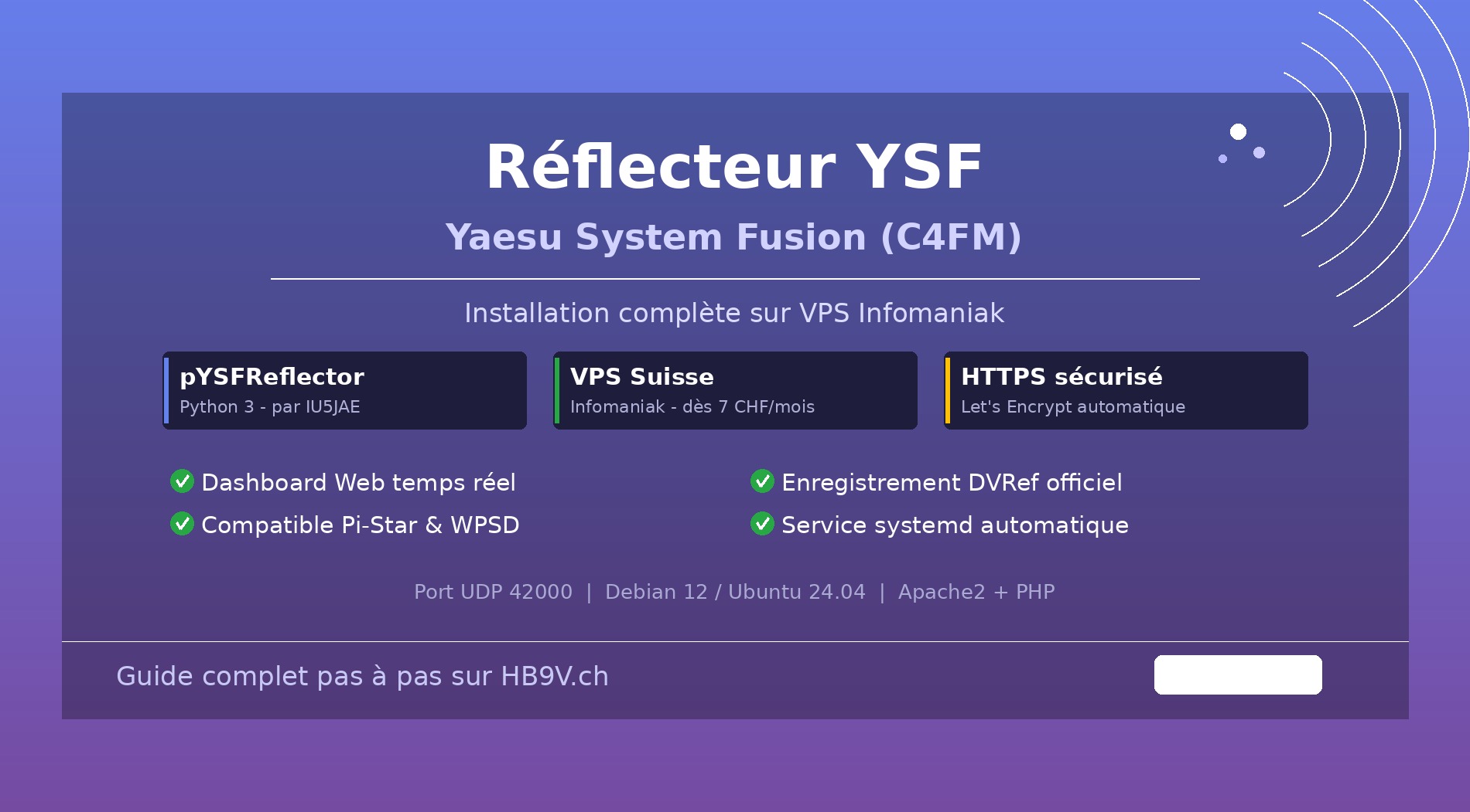 Installation d&rsquo;un Réflecteur Yaesu System Fusion (YSF)