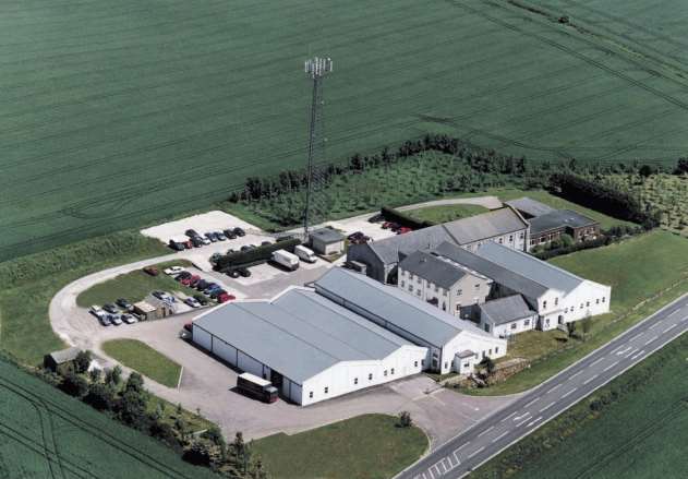 Vue aérienne de l'ancienne station radio de Dorchester en 2004