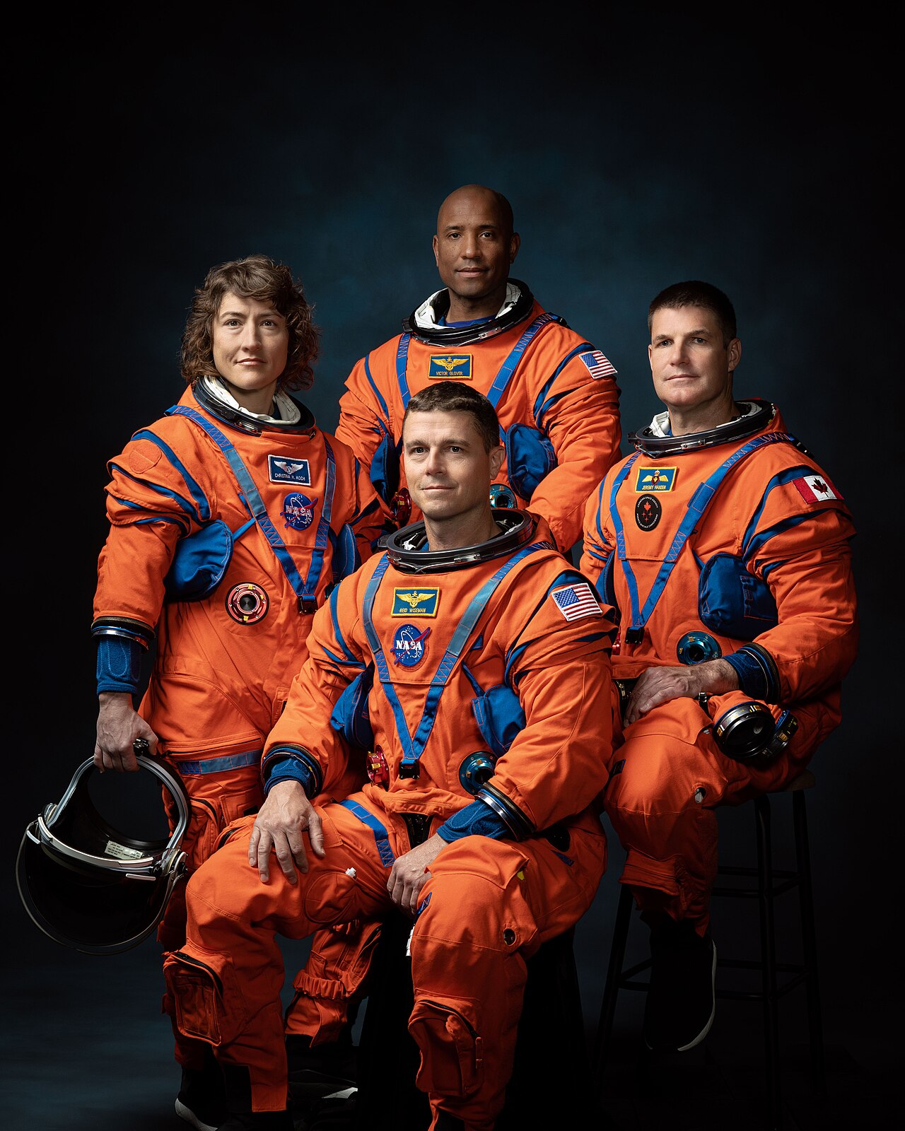 Portrait de l'équipage d'Artemis II, dont trois radioamateurs licenciés
