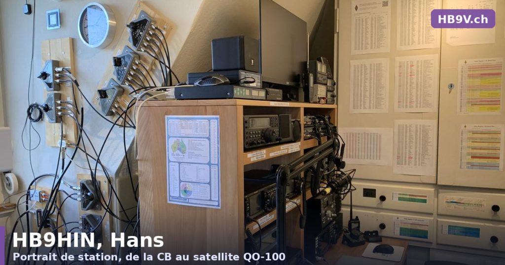 Station radioamateur de HB9HIN (Hans), vue d'ensemble du shack